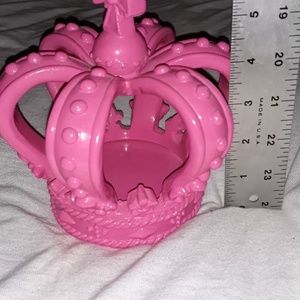 Pink glass crown